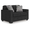 Jez Loveseat with LED Lighting and Nailhead Trim | Coal Chenille 60"