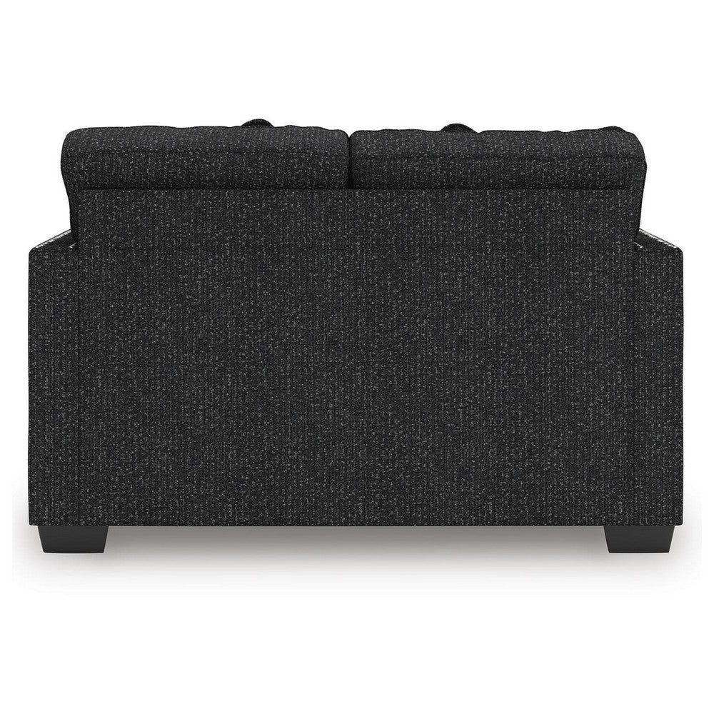 Jez Loveseat with LED Lighting and Nailhead Trim | Coal Chenille 60"