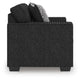 Jez Loveseat with LED Lighting and Nailhead Trim | Coal Chenille 60"