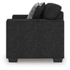 Jez Loveseat with LED Lighting and Nailhead Trim | Coal Chenille 60"