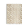 Lisa Hand Tufted Large Area Rug | Brick Pattern | Tan Wool-Polyester 8x10