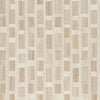 Lisa Hand Tufted Large Area Rug | Brick Pattern | Tan Wool-Polyester 8x10