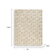 Lisa Hand Tufted Large Area Rug | Brick Pattern | Tan Wool-Polyester 8x10