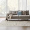 Lisa Hand Tufted Large Area Rug | Brick Pattern | Tan Wool-Polyester 8x10