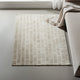 Lisa Hand Tufted Large Area Rug | Brick Pattern | Tan Wool-Polyester 8x10