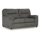 Yido Loveseat with Black Non-Skid Legs | Padded Arms | Mineral Polyester 72"