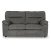 Yido Loveseat with Black Non-Skid Legs | Padded Arms | Mineral Polyester 72"