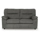 Yido Loveseat with Black Non-Skid Legs | Padded Arms | Mineral Polyester 72"
