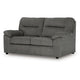 Yido Loveseat with Black Non-Skid Legs | Padded Arms | Mineral Polyester 72"