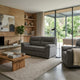 Yido Loveseat with Black Non-Skid Legs | Padded Arms | Mineral Polyester 72"