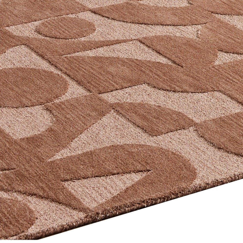 Perry Large Area Rug | Geometric Accents | Hand-Tufted Clay Polyester 8x10