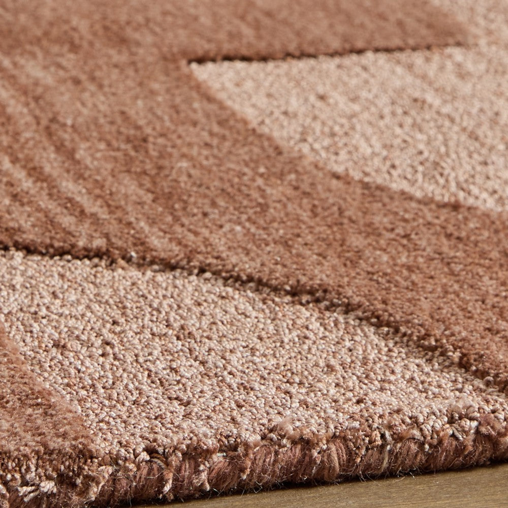 Perry Large Area Rug | Geometric Accents | Hand-Tufted Clay Polyester 8x10