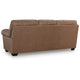 Lalie Sofa | Corner Blocked Frame | Jumbo-Stitch | Caramel Faux Leather 87"