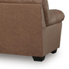Lalie Sofa | Corner Blocked Frame | Jumbo-Stitch | Caramel Faux Leather 87"