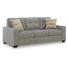 Bonny Sofa with Track Arms and Accent Pillows | Iron Polyester 88"