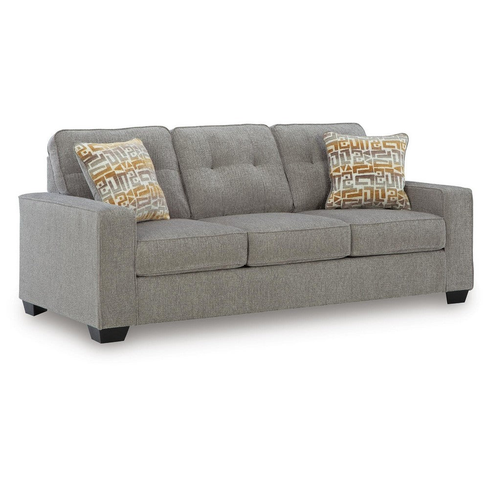 Bonny Sofa with Track Arms and Accent Pillows | Iron Polyester 88"
