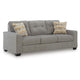 Bonny Sofa with Track Arms and Accent Pillows | Iron Polyester 88"