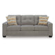 Bonny Sofa with Track Arms and Accent Pillows | Iron Polyester 88"