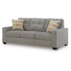 Bonny Sofa with Track Arms and Accent Pillows | Iron Polyester 88"
