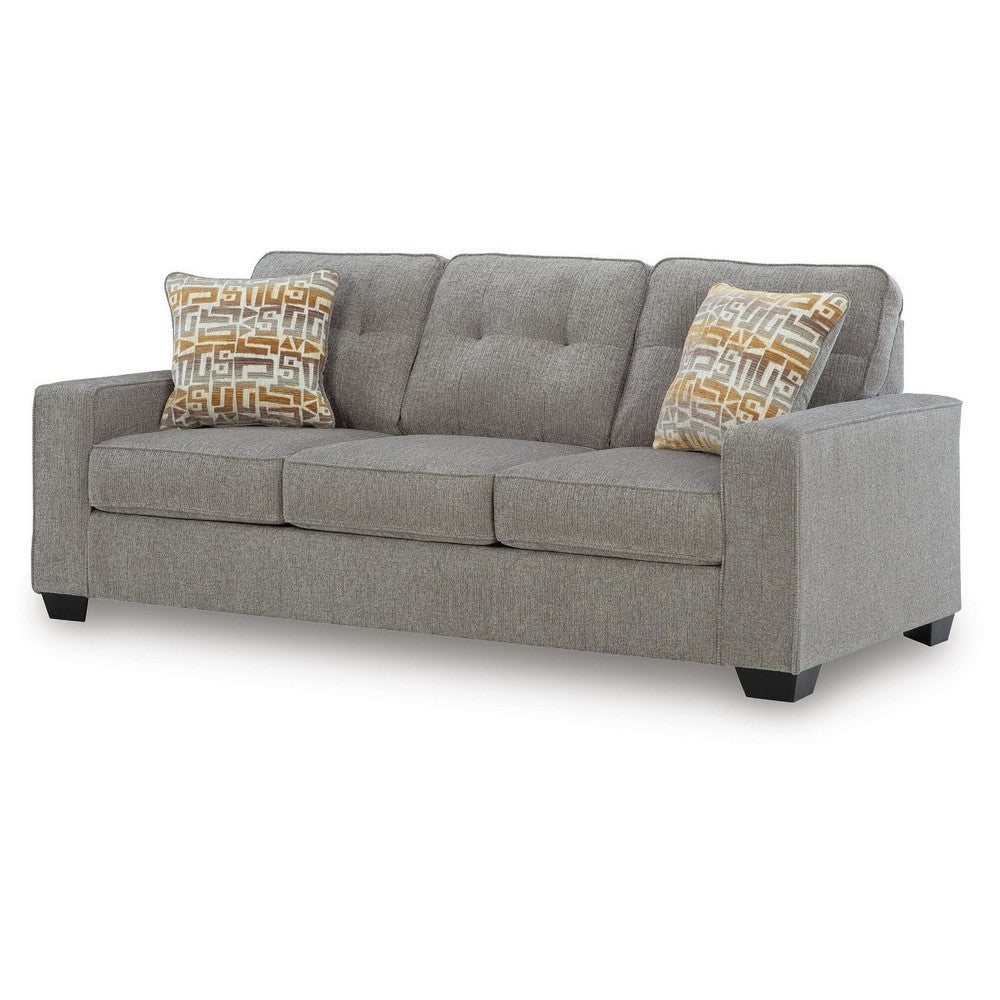 Bonny Sofa with Track Arms and Accent Pillows | Iron Polyester 88"