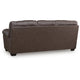 Lalie Sofa | Corner Blocked Frame | Jumbo-Stitch | Umber Faux Leather 87"
