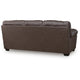 Lalie Sofa | Corner Blocked Frame | Jumbo-Stitch | Umber Faux Leather 87"