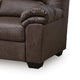 Lalie Sofa | Corner Blocked Frame | Jumbo-Stitch | Umber Faux Leather 87"