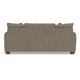 Teu Transitional Sofa with Striped Accent Pillows | Brown-Gray Chenille 90"