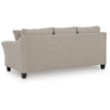 Wecy Modern Sofa with 2 Accent Pillows | Black Legs | Taupe Fabric 92"
