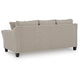 Wecy Modern Sofa with 2 Accent Pillows | Black Legs | Taupe Fabric 92"