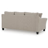 Wecy Modern Sofa with 2 Accent Pillows | Black Legs | Taupe Fabric 92"
