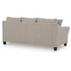 Wecy Modern Sofa with 2 Accent Pillows | Black Legs | Taupe Fabric 92"