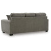 Oly Sofa with Geometric Patterned Accent Pillows | Graphite Chenille 90"