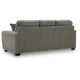 Oly Sofa with Geometric Patterned Accent Pillows | Graphite Chenille 90"