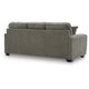 Oly Sofa with Geometric Patterned Accent Pillows | Graphite Chenille 90"