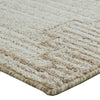 Emery Table-Tufted Large Rug with Stepped Border | Brown-Beige Wool 8x10