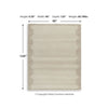 Emery Table-Tufted Large Rug with Stepped Border | Brown-Beige Wool 8x10