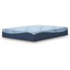 Pmy Queen Mattress with Memory Foam | Firm Support | Light Blue Fabric 12"