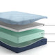 Pmy Queen Mattress with Memory Foam | Firm Support | Light Blue Fabric 12"