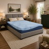 Pmy Queen Mattress with Memory Foam | Firm Support | Light Blue Fabric 12"