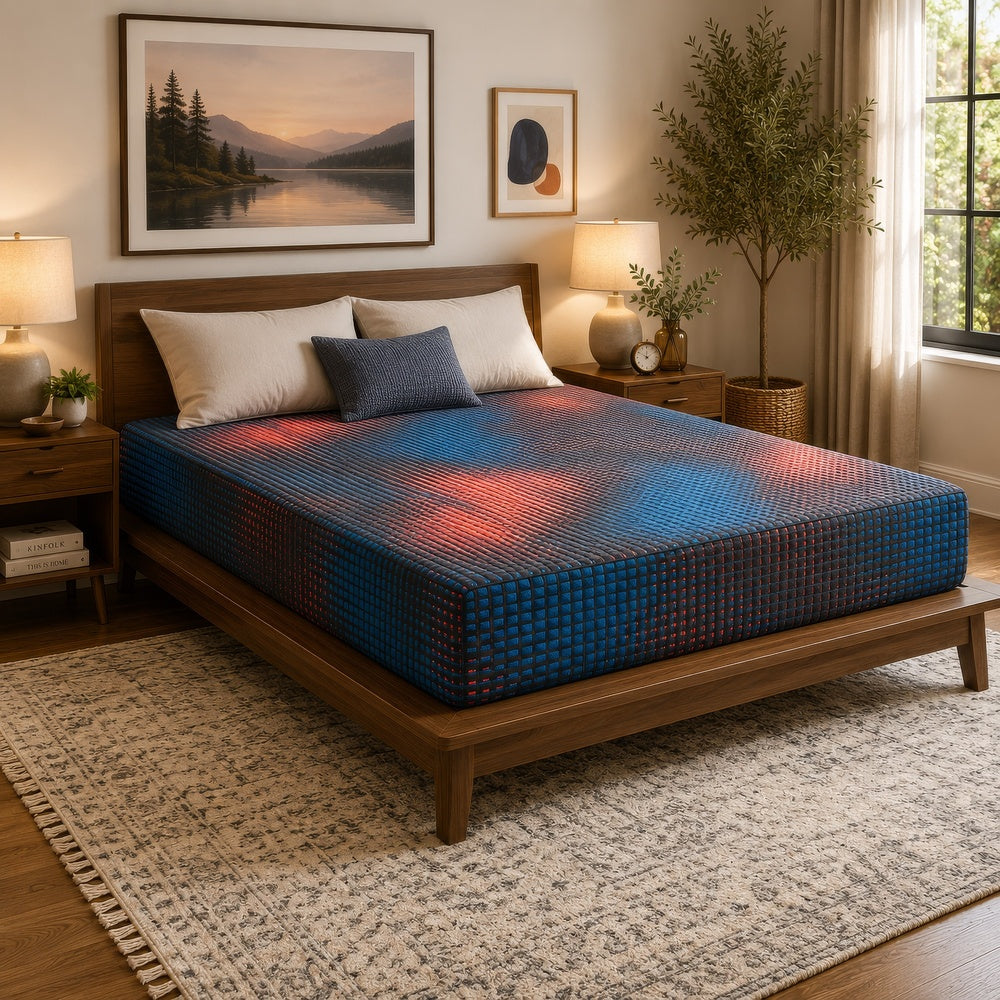 Renny Hybrid Hot-Buy Queen Mattress | Firm Support | Multicolor Fabric 13"