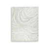 Delma Abstract Large Rug | Green-Brown Flow Pattern | Ivory Wool  8x10