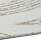 Delma Abstract Large Rug | Green-Brown Flow Pattern | Ivory Wool  8x10
