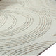 Delma Abstract Large Rug | Green-Brown Flow Pattern | Ivory Wool  8x10