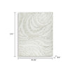 Delma Abstract Large Rug | Green-Brown Flow Pattern | Ivory Wool  8x10