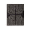 Edon Large Area Rug with Ivory Geometric Statement Design | Black Wool 8x10