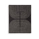 Edon Large Area Rug with Ivory Geometric Statement Design | Black Wool 8x10