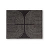 Edon Large Area Rug with Ivory Geometric Statement Design | Black Wool 8x10