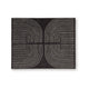 Edon Large Area Rug with Ivory Geometric Statement Design | Black Wool 8x10