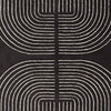 Edon Large Area Rug with Ivory Geometric Statement Design | Black Wool 8x10